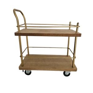 Gold and Brown Bar Cart